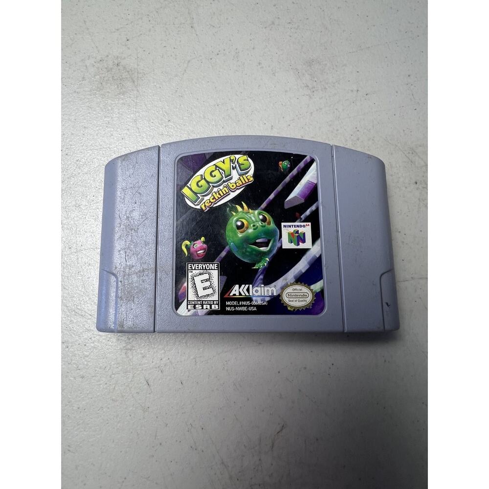 Iggy's Reckin' Balls Nintendo 64 N64 Video Game Acclaim Platformer